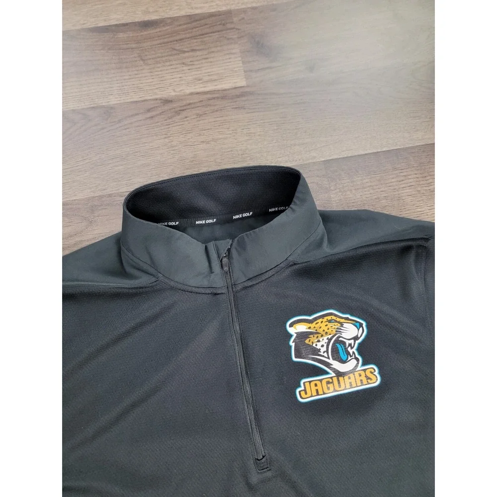 Nike Jacksonville Jaguars 1/4 Zip Jacket Pullover Medium Black Sweater NFL Mens